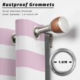 thumbnail image 5 of Outdoor Curtains for Patio Waterproof Pink Stripes Indoor/Outdoor Curtain Tiebacks Simple Striped Privacy Curtain Sun Blocking Grommet Drapes for Pergolas Gazebo Porch Balcony 2 Panel 54x108 Inch, 5 of 9