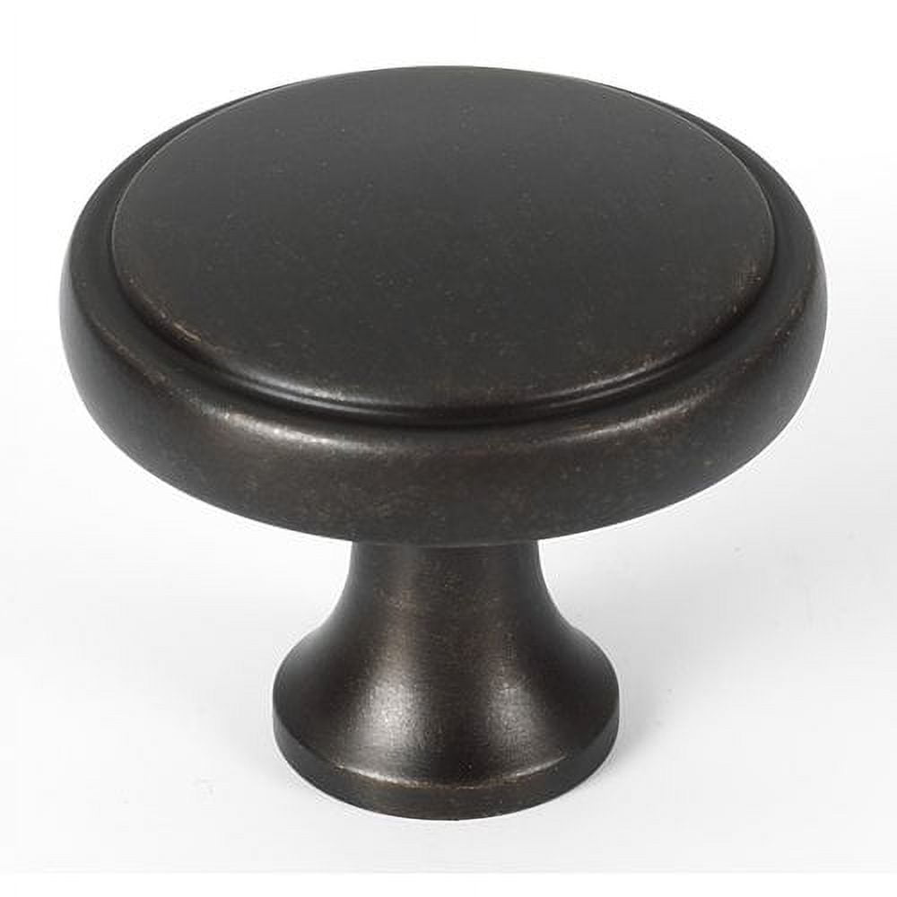 Alno A980-14-PB Royale 1-1/4" Solid Brass Stepped Round Mushroom Cabinet Knob / Drawer