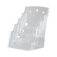 thumbnail image 4 of Organizador de mostrador con soporte para folletos de acrílico, con respaldo inclinado para escritorio o montaje en pared A4 4 niveles, 4 of 9