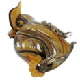 thumbnail image 5 of GlassOfVenice Murano Glass Owl Sculpture - Golden Brown Waves, 5 of 7