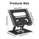 thumbnail image 3 of Portable Foldable Computer Lifting Risers Laptop Desk Stand 360 Degree Rotation Base for Reading and Video Watching Silver, 3 of 5