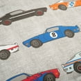 thumbnail image 4 of Lush Decorr Race Cars Reversible Oversized With Printed Sheet Set Comforter Blue/Orange 5Pc Set Twin, 4 of 5