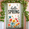 thumbnail image 5 of Floral Theme Hello Spring Banner Butterfly Accents Spring Display Colorful Design 3D Lettering Floral Backdrop for Spring Party Garden Gathering Outdoor Event, 5 of 9