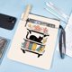 thumbnail image 5 of Funda para libro de gato, funda para estantería de libros de bolsillo, funda protectora de tela lavable con diseño de flores, con cremallera y bolsillo adicional., 5 of 9
