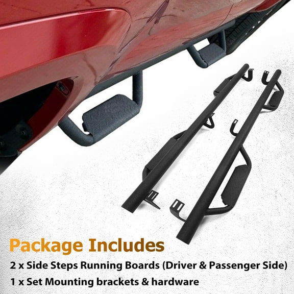 For 2005-2023 Toyota Tacoma Double Cab Side Bar Truck Step Black Running Board