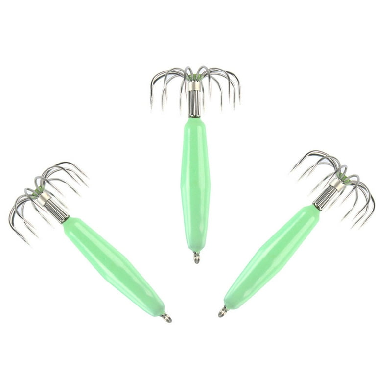 1Pc Fish Hook Luminous Squid Hook Fishing Tackle Lure Squid Jig Lure with H  N=WR