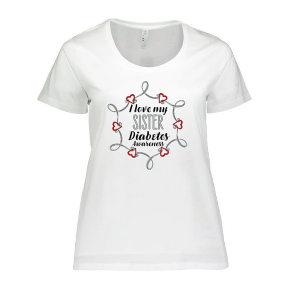 Inktastic I Love My Sister Diabetes Awareness Women's Plus Size T-Shirt