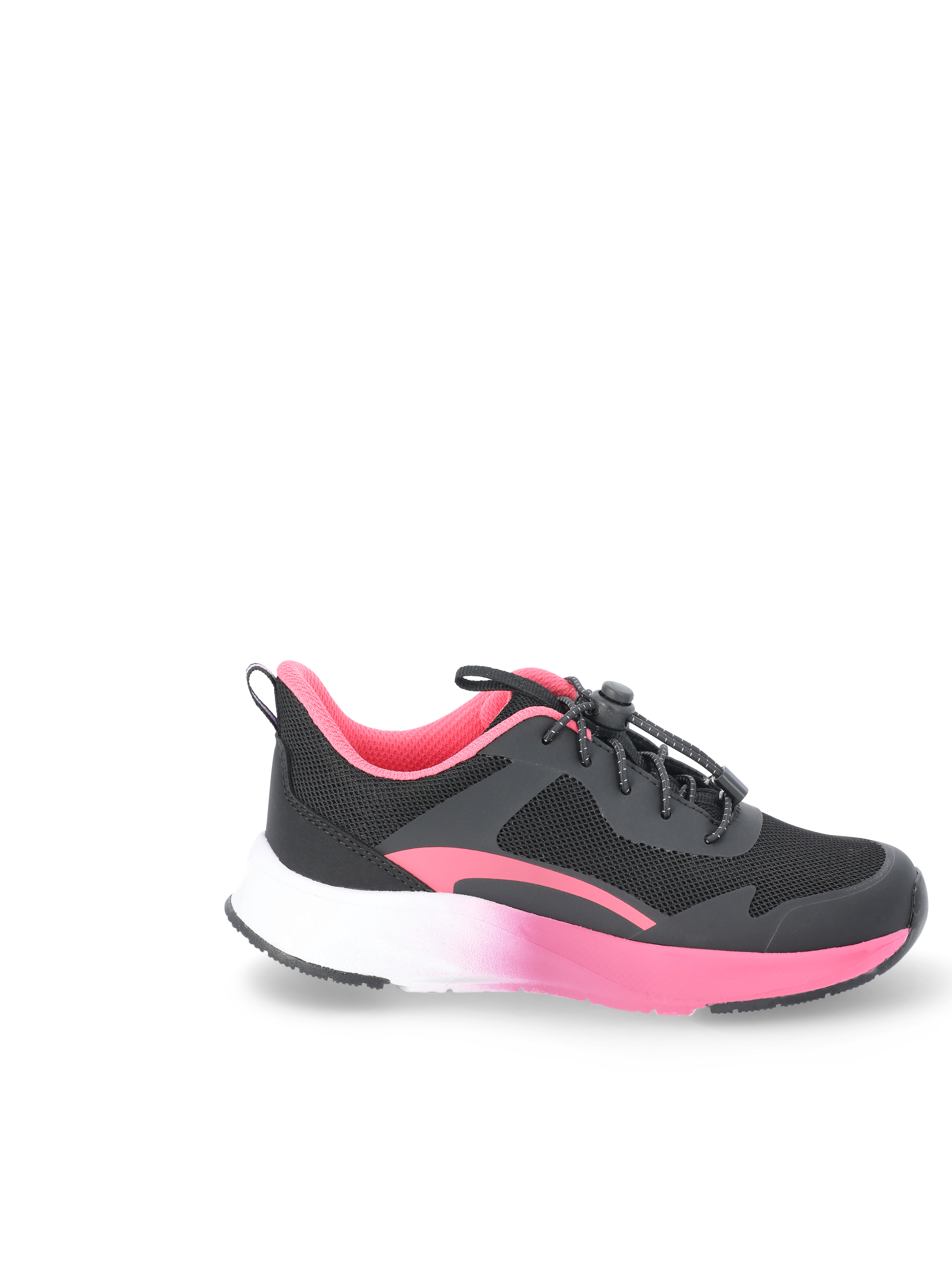 Athletic Works Kids Bungee Mesh Jogger Sneakers, Black photo 3