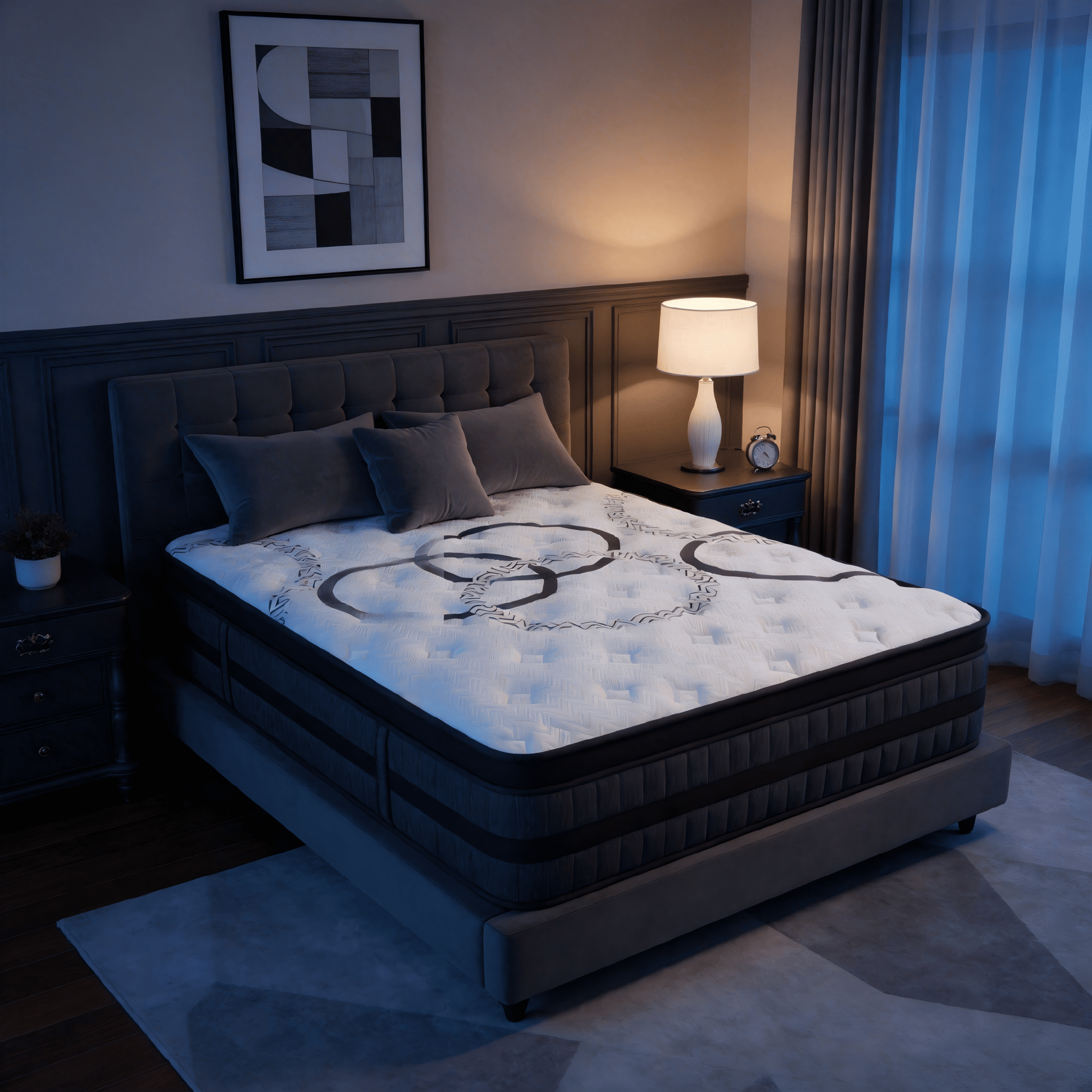 NightyNight Firm Full Mattress 12 Inch Hybrid Mattress Full Size Bed in a Box for Back Pain Relief and Cool Sleep with Gel Foam, OEKO-TEX STANDARD 100 and CertiPUR-US Certified