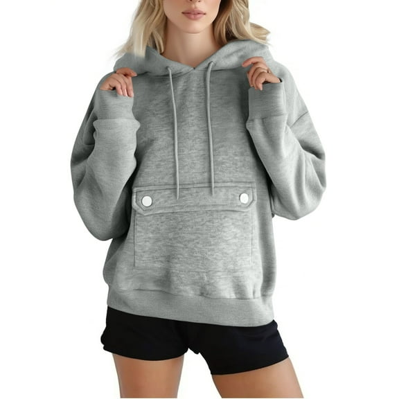 Diufon Hoodies for Women Long Sleeve Lightweight Pullover Sweatshirts Fall Winter Warm Tops with Pockets