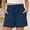 Navy, variant on Sevevn Women's High Waist Paperbag Shorts Elastic Waist Drawstring Loose Fit Casual Shorts with Pockets Navy S