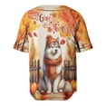 thumbnail image 2 of Happy Thanksgiving Siberian Husky Give Thanks Fall Beanie Scarf Welcome All Over Print 3D Baseball Shirt Husky Dog Lover Gifts Softball Sport - 00020, 2 of 6