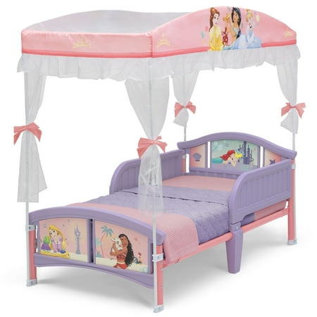 デルタ 子供用ベッド ディズニー プリンセス パープル 子ども用 キャノピー付き トドラーベッド 天蓋 キッズ 幼児 子供部屋 DELTA