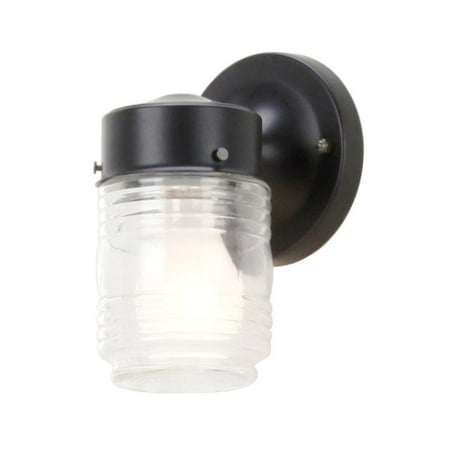Matte Black 1 Light Outdoor Je 7.25"h x 4.5"w Matte Black, By Hampton Bay