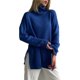 thumbnail image 1 of Jersey de punto holgado de cuello alto para mujer, 1 of 2