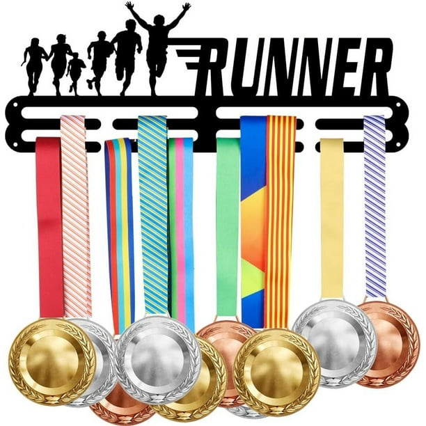 Exhibidor de medallas, soporte de pared para medallas, colgador de medallas deportivas, colgador de pared de hierro para medallas, regalo