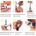 thumbnail image 2 of Wine Opener Wine corkscrew Professional Waiters Corkscrew Bold stainless steel wine corkscrew (Handheld) Retro Style,Used By Sommeliers Waiters and Bartenders Around The World, 2 of 7