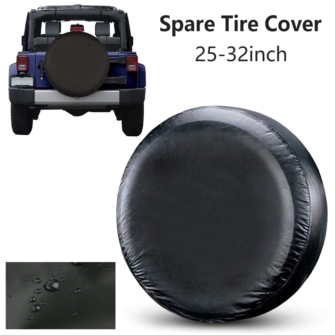 CENSIHER Spare Wheel Tire Cover RV SUV Happy Camper I Go Where Im Towed Spare Tire Covers Wheel Protectors Weatherproof for Camper Trailer Truck Travel Trailer Universal