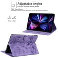 thumbnail image 4 of Allytech Case for Amazon Fire Max 11 Cover 13th Generation 2023 Released, Flower Cat Embossed Multi-Angle Viewing Stand Flip Folio Cards Slots Mangetic Closure Pencil Case - Purple, 4 of 7