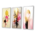 thumbnail image 3 of Designart "Vintage Pink Gold Circle Pastel Grace IV" Modern Geometric Framed Wall Art Set Of 3 - Gold Abstract Frame Gallery Set For Office Decor, 3 of 6