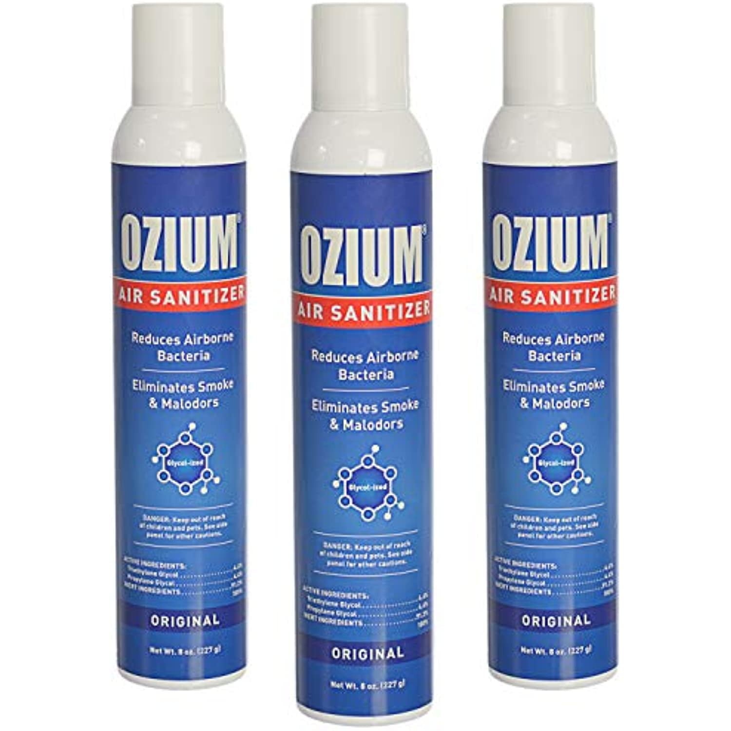 Ozium Air Sanitizer Reduces Airborne Bacteria Eliminates Smoke