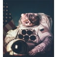 thumbnail image 3 of Ambesonne Space Cat Duvet Cover Set, American Flag Vintage, King, White Red and Dark Blue, 3 of 3