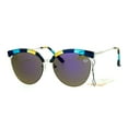 thumbnail image 2 of SA106 Womens Half Rim Chic Cat Eye Designer Sunglasses Blue, 2 of 4