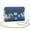 Blue Butterfly, variant on Mandala Woman Leather Crossbody Bag Versatile Lightness Quilted Leather Crossbody Bags for Women Craftsmanship Metal Chain Strap for Teen Girls-Women