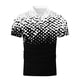 thumbnail image 3 of Ceisia Men's Slim Fit Short Sleeve Collared Tee Splatter Gradient Print Mesh Casual Top Black XXL Gifts, 3 of 5