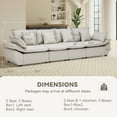 thumbnail image 2 of Planntonneo 142.4'' Modular Sectional Couches Faux Leather Pet Friendly 4-Seats Sofa for Living Room, 2 of 7