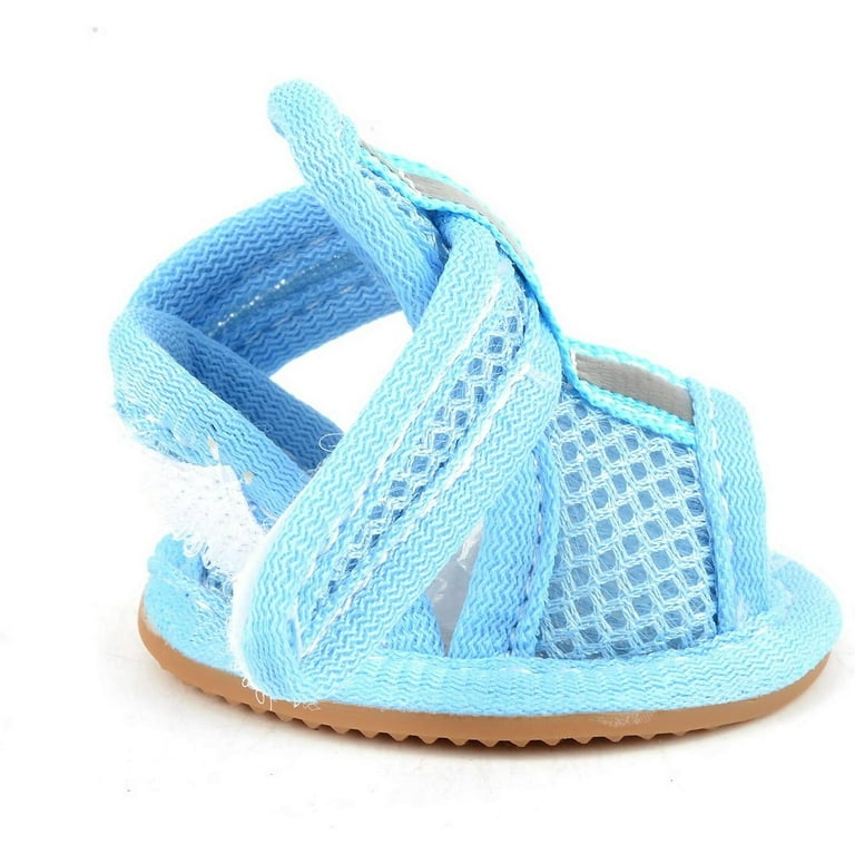 4Pcs Summer Dog Shoes for Hot Pavement Breathable Mesh Sandals