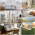 thumbnail image 6 of Brown Grey Outdoor Pillow Covers Pack of 2 Abstract Neutral Textured Modern Minimalist Waterproof Throw Pillow Covers Decorative Cushion Cases for Patio Garden Tent Balcony Couch 20x12 inch, 6 of 8
