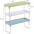 thumbnail image 2 of KAIYANG Organizador de armario de cocina apilable, 3 piezas, estante de almacenamiento de cocina plegable y expandible, armario expandible, 2 of 5