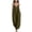 Olive Green, variant on Women Casual Jumpsuit V Neck Adjustable Spaghetti Strap Side Slit Pocket Cotton Wide Leg Burgundy