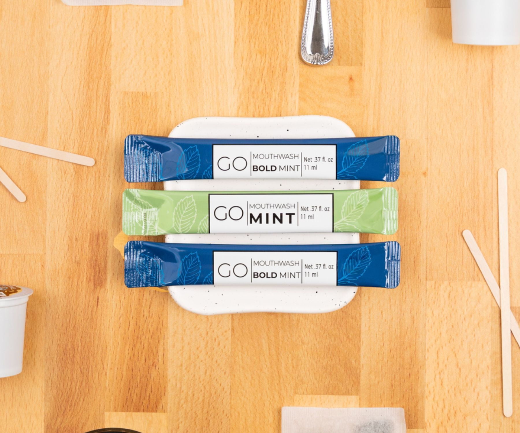 0.37 oz. Individual Mouthwash Packets - Mint Flavor (250/Box)