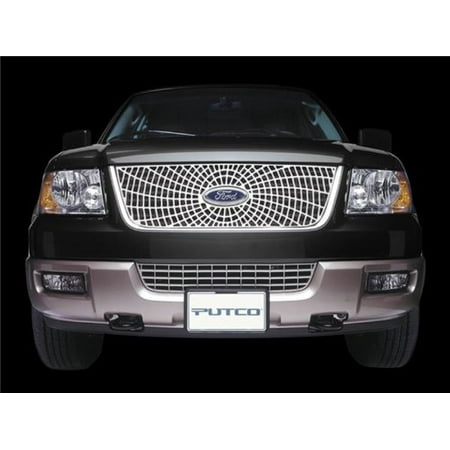 Hd Putco Liquid - Putco 303114 Liquid Spider Web Thick 3-D Mirror Solid Aluminum Grille