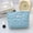 Light Blue, variant on Byujiro Quilted Flower Makeup Bag Soft Padded Cosmetic Organizer Spacious Travel Pouch with Zipper