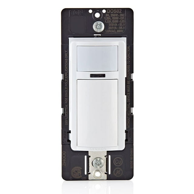 Interruptor de luz con sensor de movimiento Leviton DOS02-LW 2A blanco