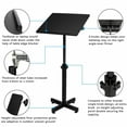 thumbnail image 4 of Classic Lectern Stand, Height Adjustable Mobile Podium, Multi-Purpose Tabletop for Speech, Lecture, Church, Reading or Laptop Desk with Edge Stopper, Black, 4 of 15