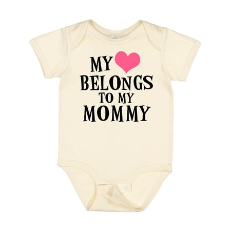 

Inktastic My Heart Belongs to My Mommy Gift Baby Boy or Baby Girl Bodysuit