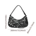thumbnail image 2 of Cool Girl Underarm Bag Retro Axila Monedero Tote Bolso Mujeres Y2K PU Cuero Niñas Al Aire Libre Diaria, 2 of 9