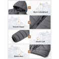 thumbnail image 5 of GEO-THERM Mens Lightweight Puffer Jacket with Hood Warm Quilted Winter Jacket Casual Thermal Insulated Coat for Ski Travel, 5 of 7