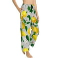 thumbnail image 2 of Disketp Lemon1 Print Women'S Comfy Pajama Pants Casual Drawstring Palazzo Lounge Wide Leg Pants, 2 of 9