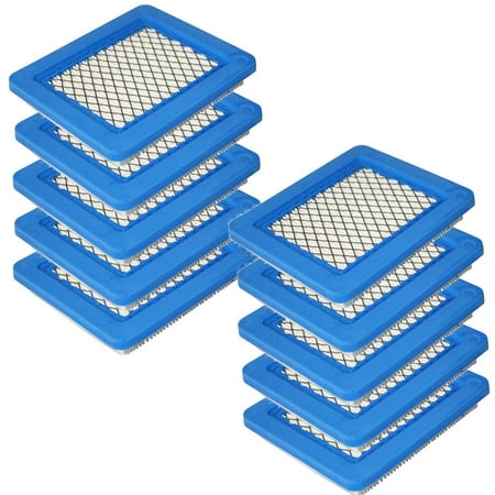 Briggs Stratton John Deere - 10-pack Flat Air Filter Replacement for Briggs & Stratton 491588 491588S 4915885 399959 JOHN DEERE PT15853 Oregon 30-710 Stens 102-549