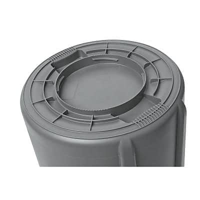 Rubbermaid Commercial Products BRUTE Heavy-Duty Round Trash/Garbage Can  with Venting Channels - 44 Gallon - Black (Pack of 1): Office Waste Bins:  : Industrial & Scientific