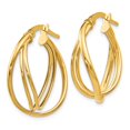 thumbnail image 2 of 14K Yellow Gold Earring Hoop Women'S 21 mm 18 Polished Twist Earrings, 2 of 3