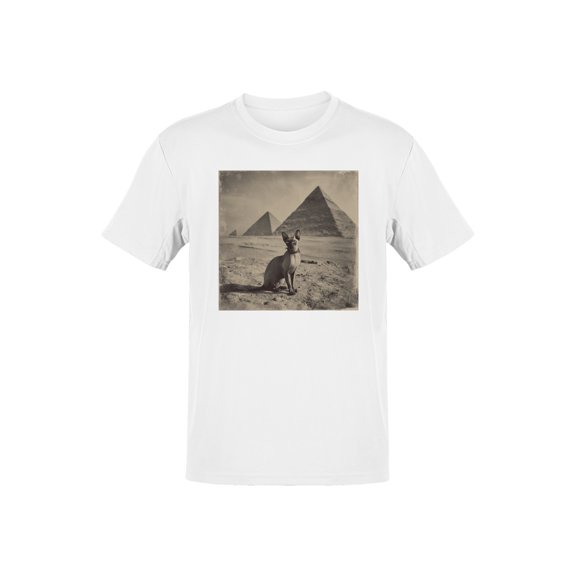 Sphynx Cat in Egyptian Desert Men's T-shirt