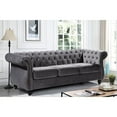 thumbnail image 2 of Uspridefurniture Fender 82.6'' Velvet Rolled Arm Sofa -Gray, 2 of 5