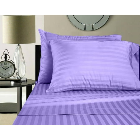 Customized Sheet Set For RV Camper Size (32x79) Stripe Lavender easy to fit in RV-mattress - 600 Thread Count 100% Cotton By The Great American