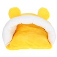 thumbnail image 1 of Cama nido para dormir de algodón grueso para mascotas pequeñas, bonita, para hámster, petauro del azúcar, ardilla, color amarillo, 1 of 14